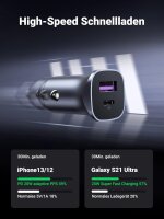UGREEN A+C Dual-Port Car Charger PD30W+SCP22.5W