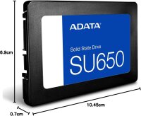 ADATA SU650 1 TB 2.5" Serial ATA III 3D NAND