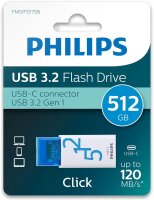 Philips USB 3.2            512GB Click Series Gen 1 USB-C