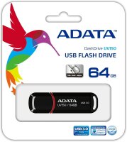 ADATA 64GB DashDrive UV150 USB-Stick USB Typ-A 3.2 Gen 1 (3.1 Gen 1) Schwarz