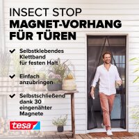 Tesa Fliegengitter Magnetvorhang 1,0x2,20m anthrazit 55394