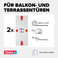 Tesa Fliegengitter für Türen 2 Stück 0,65x2,20m schw. 55389