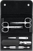 Zwilling CLASSIC INOX Dr.kn-Etui Rindleder, schwarz, 5-tlg.