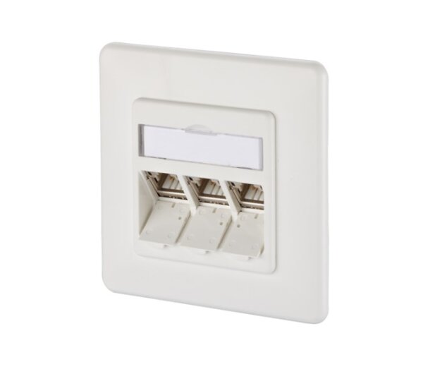 METZ CONNECT E-DAT modul 3 Port UP Cat.6A, reinweiß
