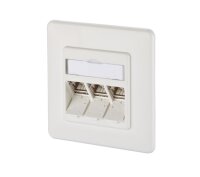 METZ CONNECT E-DAT modul 3 Port UP Cat.6A, reinweiß