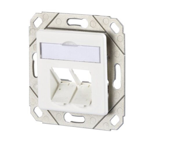 METZ CONNECT Modul Anschlussdose UPk 2 Port unbestückt reinweiß