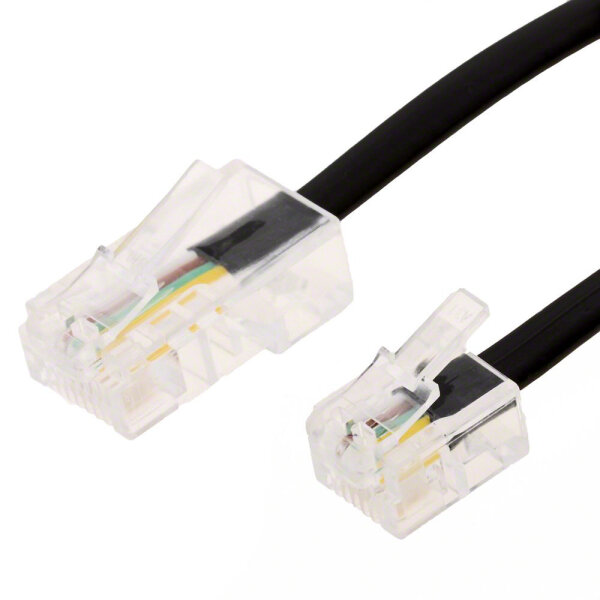 helos Anschlusskabel RJ45/RJ11 (8P4C/6P4C) 4-adrig 10 m
