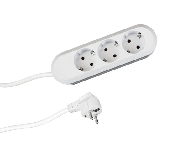 Bachmann Steckdosenleiste SMART 3-fach, weiß 5,0m, ohne Schalter