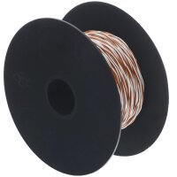 CobiNet Schaltdraht YV 2x0,5/0,9 weiß/braun, 100 m