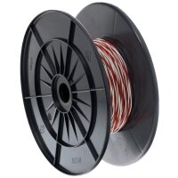 CobiNet Schaltdraht YV 2x0,6/1,1 weiß/rot, 100 m