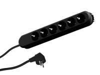 Bachmann Steckdosenleiste SMART 6-fach, schwarz 1,5m,...