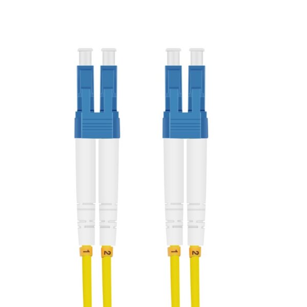 helos LWL Patchkabel OS2 Duplex 3,0mm LC-LC 9/125µm gelb 5m LSZH