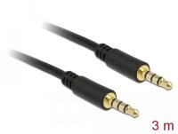 Delock Kabel Klinke 3,5 mm 4 Pin Stecker > Stecker 3 m...