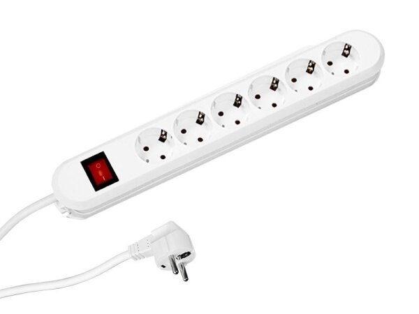 Bachmann Steckdosenleiste SMART 6-fach, weiß 5,0m, mit Schalter
