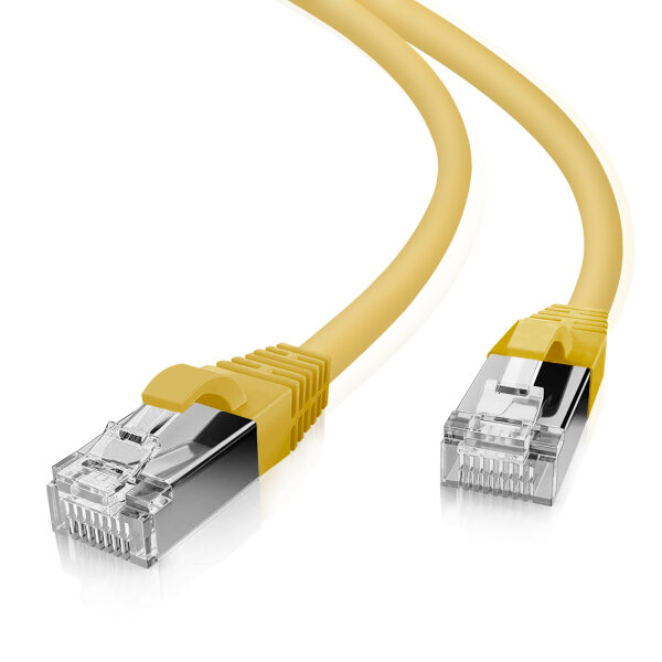 helos Patchkabel Cat 5e SF/UTP RJ45 gelb 1m AWG26