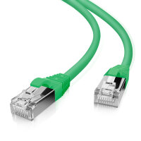 helos Patchkabel Cat 5e SF/UTP RJ45 grün 7,5m AWG26