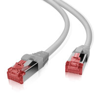 helos Patchkabel Cat 6 S/FTP RJ45 grau 0,5m AWG27/7 LSZH...