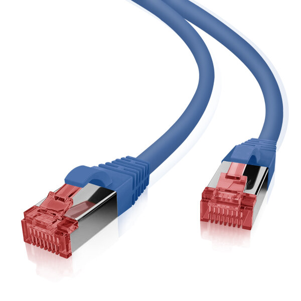 helos Patchkabel Cat 6 S/FTP RJ45 blau 30m AWG27/7 LSZH GHMT