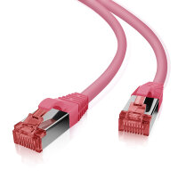 helos Patchkabel Cat 6 S/FTP RJ45 magenta 1m AWG27/7 LSZH...
