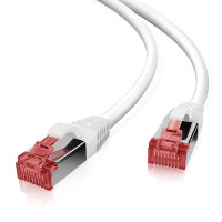 helos Patchkabel Cat 6 S/FTP RJ45 weiß 3m AWG27/7...