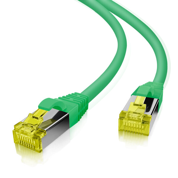 helos Patchkabel Cat 6a S/FTP RJ45 grün 5m AWG26/7 LSZH GHMT