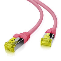 helos Patchkabel Cat 6a S/FTP RJ45 magenta 1,5m AWG26/7...