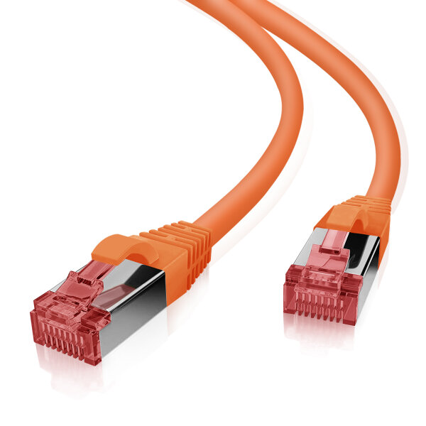 helos Patchkabel Cat 6 S/FTP RJ45 orange 7,5m AWG27/7 LSZH GHMT