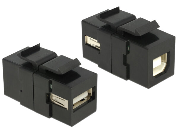 Delock Keystone USB2.0 A Buchse > USB2.0 B Buchse schwarz