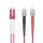helos LWL Patchkabel OM4 Duplex 3,0mm LC-ST 50/125µm erikaviolett 2m LSZH