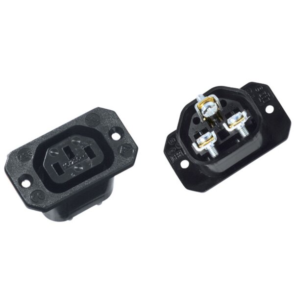 Bachmann Kaltgeräteinbaudose 70°C schwarz