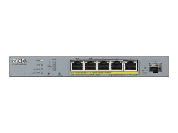 Zyxel GS1350-6HP 6-Port managed CCTV PoE Switch