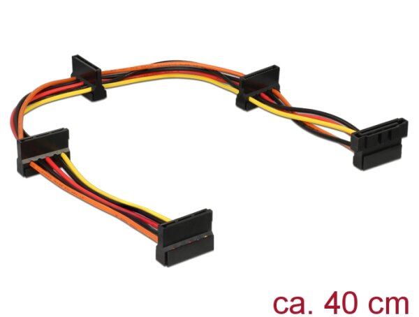 Delock Kabel Powersplitter SATA 15 Pin Stecker > 4 x SATA 15