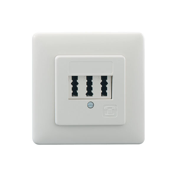 Rutenbeck Anschlussdose: TAE 3 x 6 NFN UP, reinweiß