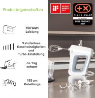 Braun MultiMix Handmixer HM 5137, 750 Watt - Weiß