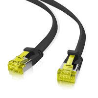 helos Patchkabel Cat 6a Ultraflach U/FTP RJ45 schwarz 5m...