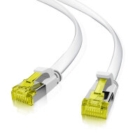 helos Patchkabel Cat 6a Ultraflach U/FTP RJ45 weiß...