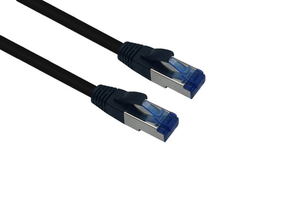 helos Patchkabel Cat 6a Outdoor RJ45 schwarz 20m AWG26/1