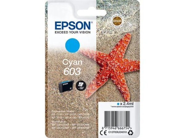 Epson Singlepack Cyan 603 Ink