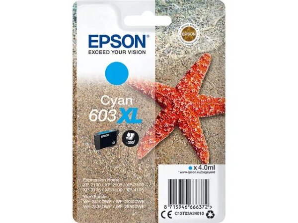 Epson Singlepack Cyan 603XL Ink