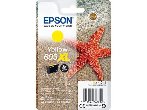 Epson Singlepack Yellow 603XL Ink