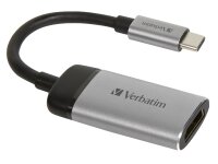 Verbatim 49143 Videokabel-Adapter 0,1 m USB Typ-C HDMI...