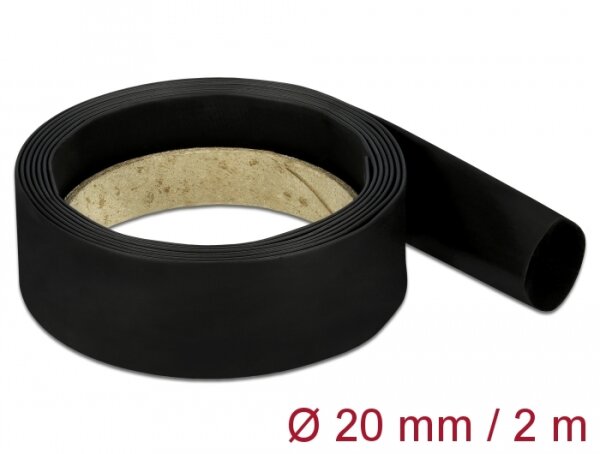 Delock Schrumpfschlauch 2 m x 20 mm schwarz
