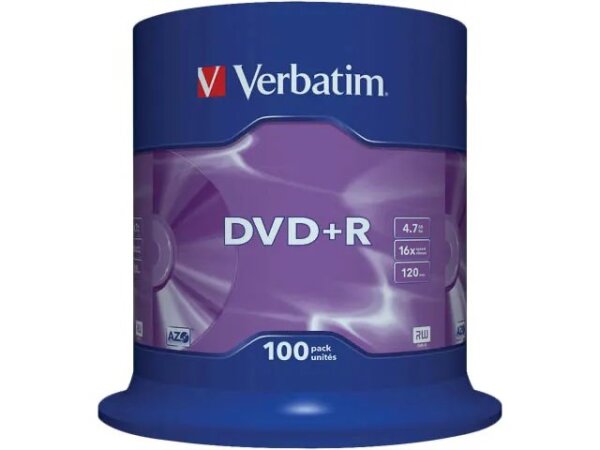 Verbatim DVD+R Matt Silver 4,7 GB 100 Stück(e)