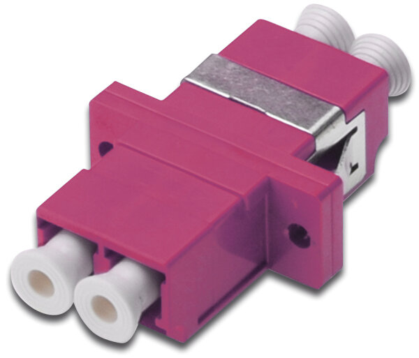 helos LWL Kupplung LC/LC Duplex Multimode OM4 erikaviolett