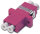 helos LWL Kupplung LC/LC Duplex Multimode OM4 erikaviolett