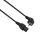 helos Netzanschlusskabel, Schutzkontaktstecker 90° auf C15, schwarz, 5,0m