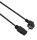 helos Netzanschlusskabel, Schutzkontaktstecker 90° auf C19, schwarz, 1,8m