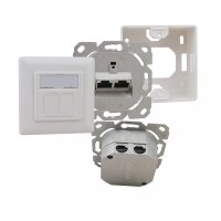 helos Cat.6a LSA Netzwerkdose designfähig UP+AP...