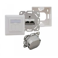 helos Cat.6a LSA Netzwerkdose designfähig UP+AP...