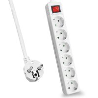 helos Steckdosenleiste CLASSIC, 6-fach, weiß, 3,0m,...
